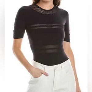 Wolford NWT Net Line Bodysuit - Black size XS